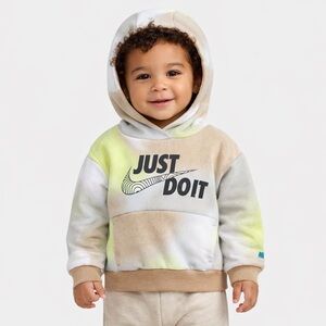 Nike “Just Do It” Hoodie Sweatshirt Boys 2T Reflective Trim Tie Dye NWT
